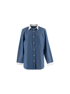 Navy White Collar  Shirt 1