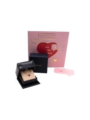 Chopard Ethical Rose Gold & Carnelian My Happy Hearts Necklace