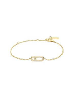 Messika Move Uno 18ct Yellow-gold And Pavé Diamond Bracelet