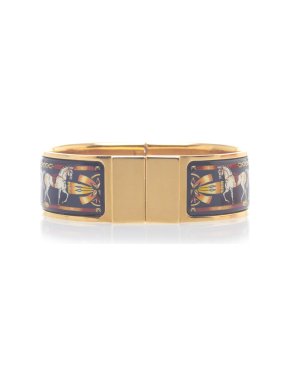 Hermes Loquet Wide Enamel Bracelet