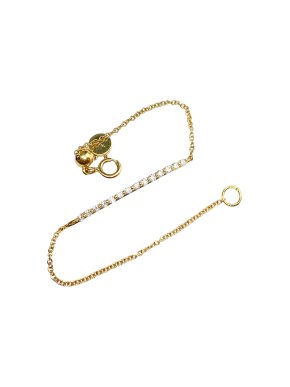 18K Yellow Gold Diamond Bar Bracelet