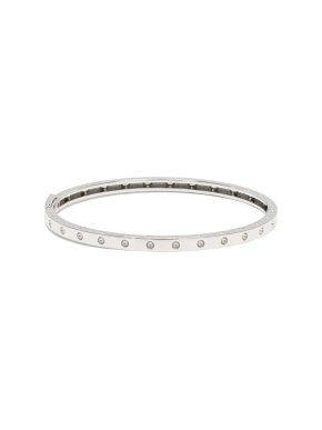 Roberto Coin Moi 18k White Gold Jewelled Bangle