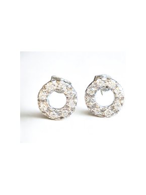 0.8ct Diamond 18ct White Gold Polo Earrings
