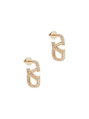 Valentino Garavani VLogo crystal-embellished Drop Earrings