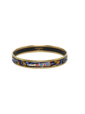 Hermes Narrow Printed Enamel Bangle