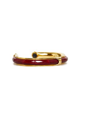 Hermes Kyoto Crocodile Skin Gold Tone Bangle