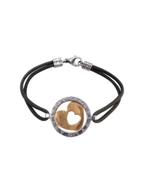 Bvlgari Tondo Heart Cord Bracelet