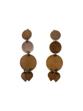 Missoni Metal Circle Drop Clip On Earrings
