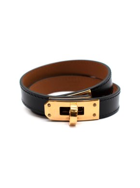 Hermes Black Wrap Bracelet