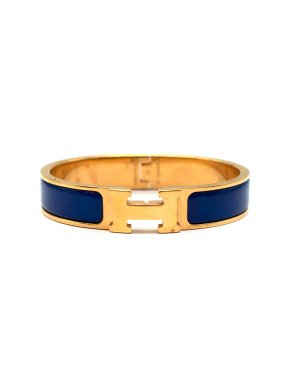 Hermes Blue and Gold Bracelet