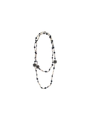 Chanel Navy Pearl Necklace