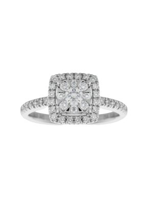 0.50ct Diamond White Gold Ring - Size M 1/2