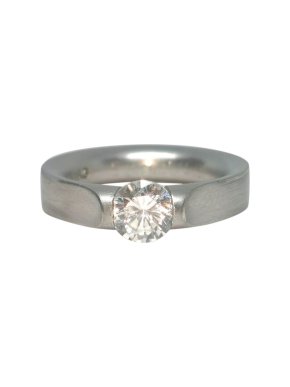 Niessing Sterling Silver Fusion Set CZ Ring