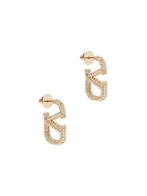 Valentino Garavani VLogo crystal-embellished drop earrings