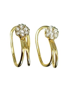 18ct Yellow Gold Diamond Ear Cuffs