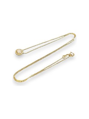 18ct Yellow Gold Diamond Pendant Necklace