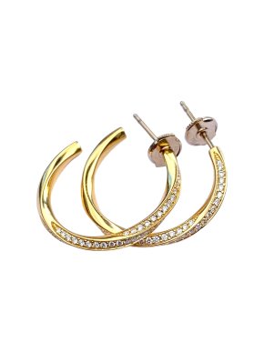 Vashi 18ct Yellow Gold Lumina Diamond Hoop Earrings