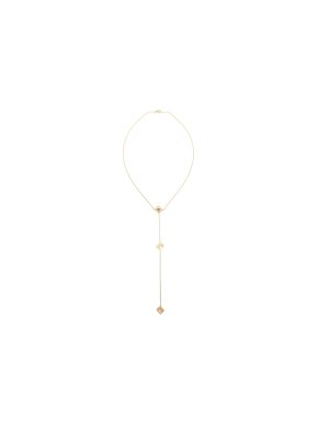 Khaite + Elhanati  Lariat Gold Plated Spinel Necklace