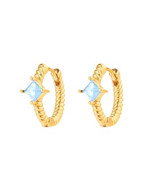 MeMe London 18ct Gold Plated Carlota Hoop Earrings