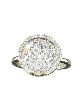 Adams 18ct White Gold Diamond Sunset Ring