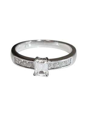 Fred Ullmann Emerald Cut Diamond Band Ring