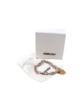 Ambush silver padlock bracelet