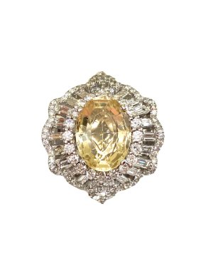 Bespoke White Gold Sapphire and Diamond Cocktail Ring