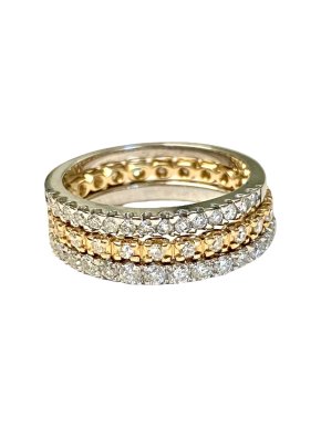 Bespoke 18kt Gold Diamond Set Stack Rings
