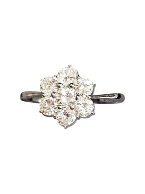 Bespoke Diamond Flower Ring
