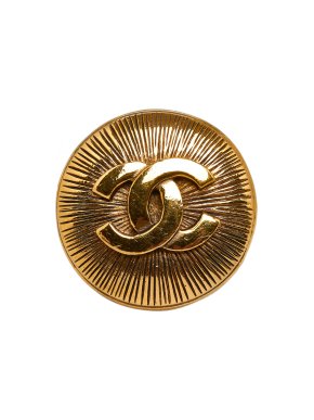 Chanel Round CC Sunburst Brooch