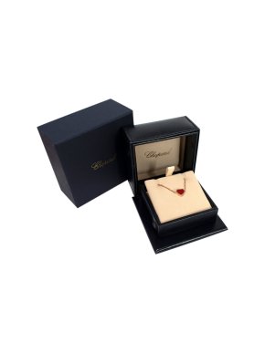 Chopard My Happy Hearts 18ct rose-gold and carnelian bracelet