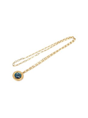 Roxanne Assoulin Blue Evil Eye Pendant Necklace