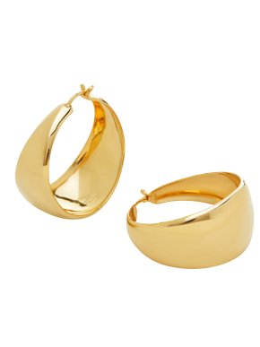 Monica Vinader Gold Kate Young Large Hoop Earrings