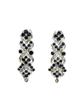 Bespoke Sapphire & Diamond Cocktail Earrings