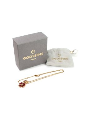 Goossens Grenadine Talisman Clover Necklace