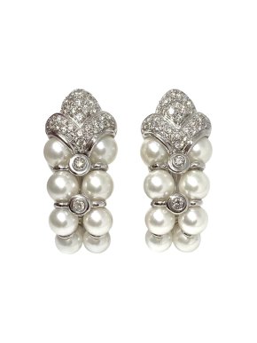 Giovane Fine South Sea Pearl and Diamond Earrings