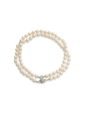 Vivienne Westwood Pearl Graziella Orb Embellished Choker Necklace
