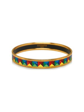 Hermes Multicoloured Narrow Enamel Bangle