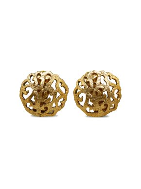 Chanel Gold Tone Cocomark CC Clip-on Earrings