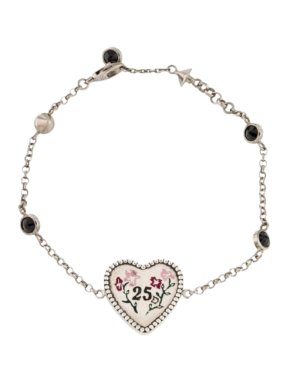 Gucci Silver Heart Bracelet