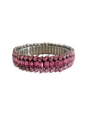 Saint Laurent Pink Crystal Bracelet