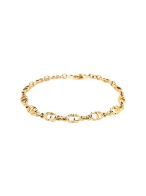 Dior Gold Tone CD Logo Chain Bracelet