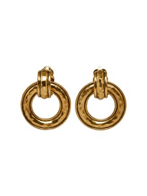 Chanel Gold-Tone Hoop Earrings
