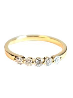 Jacquie Aiche 14ct Yellow Gold  Diamond Eternity Ring