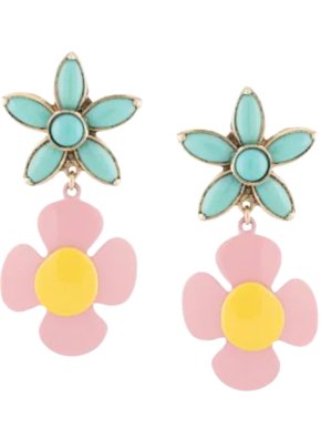Saint Laurent Floral Clip on Earrings