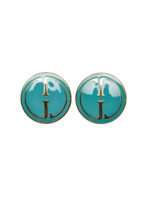 Gucci Vintage Blue GG Clip on Earrings