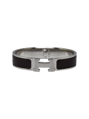 Hermes Black and Palladium Clic H Bracelet