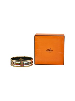 Hermes Wide Enamel Bangle