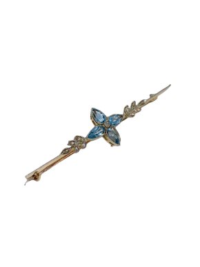 Bespoke Aquamarine and Diamond Brooch