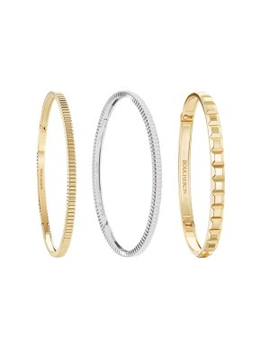 Boucheron Quatre Clou de Paris Yellow Gold Bracelet, White Gold Quatre Grosgrain Bracelet and Yellow Gold Quatre Grosgrain Bracelet